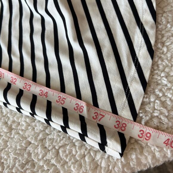 Chico's Black White Stripe Rayon Top Skirt 1 (8) - Picture 13 of 13